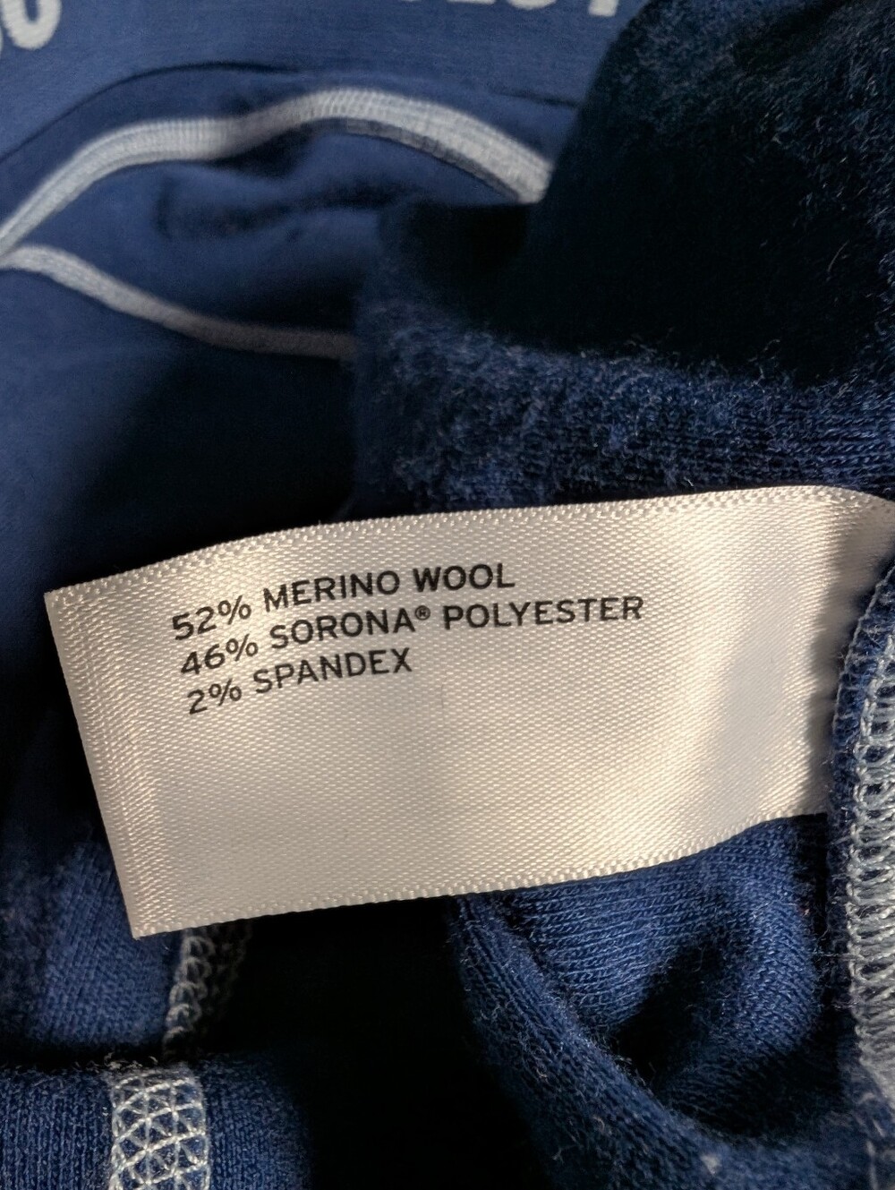 DULUTH TRADING Wool Base Layer Wickerino Leggings Side Pockets Blue Large - Picture 9 of 11